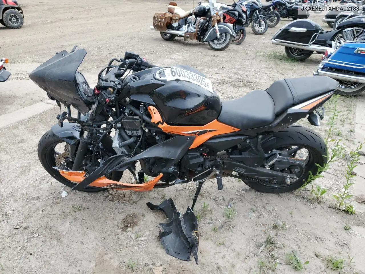 2017 Kawasaki Ex650 J VIN: JKAEXEJ1XHDA02183 Lot: 60033305