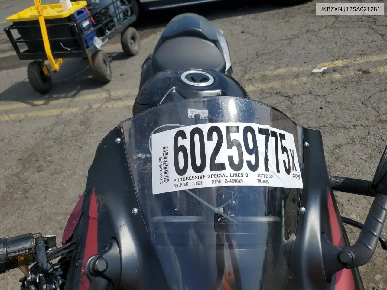 2025 Kawasaki Zx1400 J VIN: JKBZXNJ12SA021281 Lot: 60259775