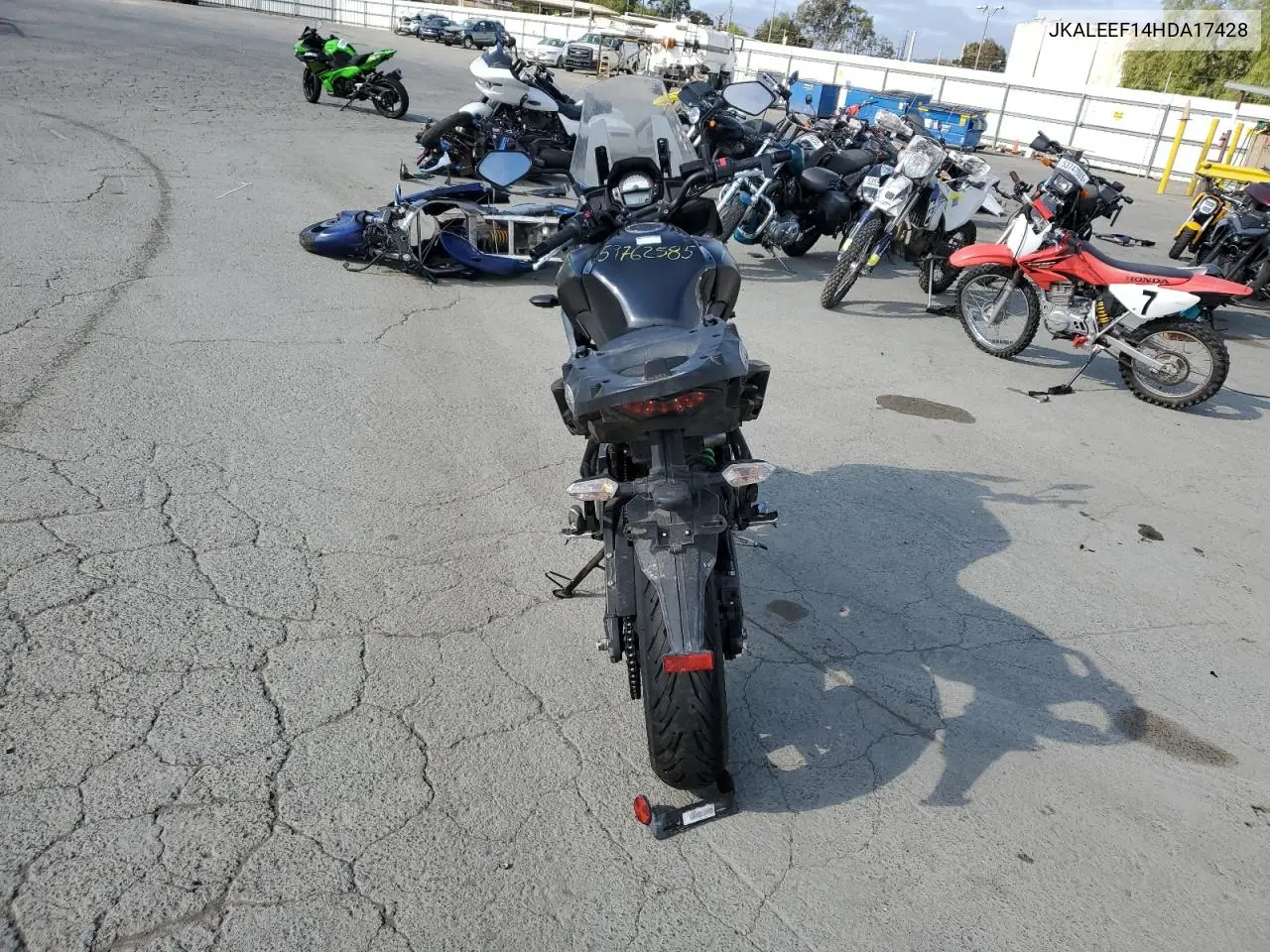 2017 Kawasaki Kle650 F VIN: JKALEEF14HDA17428 Lot: 59762585