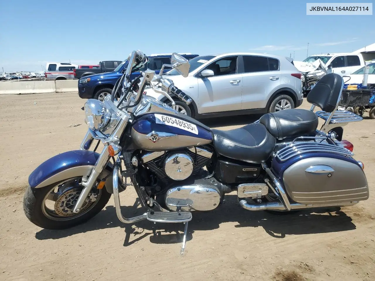 2004 Kawasaki Vn1500 L VIN: JKBVNAL164A027114 Lot: 60548935
