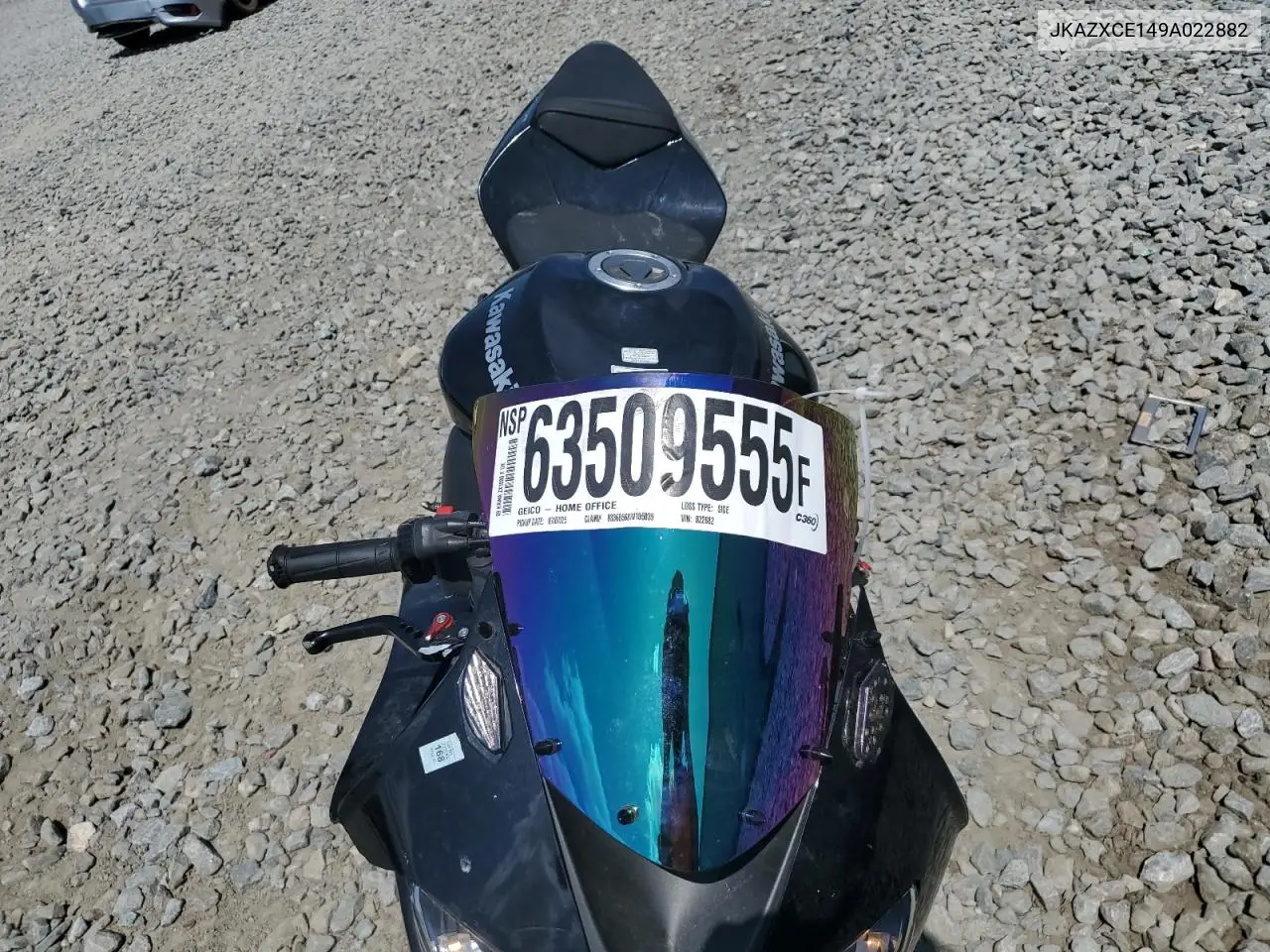 2009 Kawasaki Zx1000 E VIN: JKAZXCE149A022882 Lot: 63509555