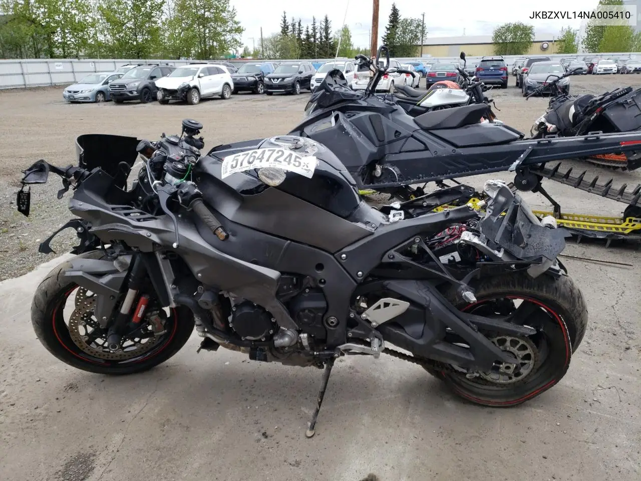 2022 Kawasaki Zx1002 L VIN: JKBZXVL14NA005410 Lot: 57647245
