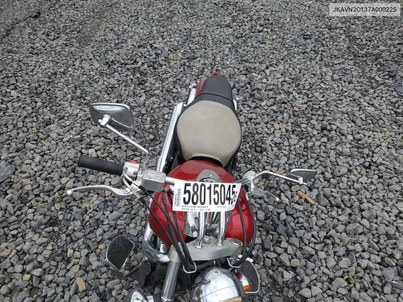 2007 Kawasaki Vn900 C VIN: JKAVN2C137A000225 Lot: 58015045