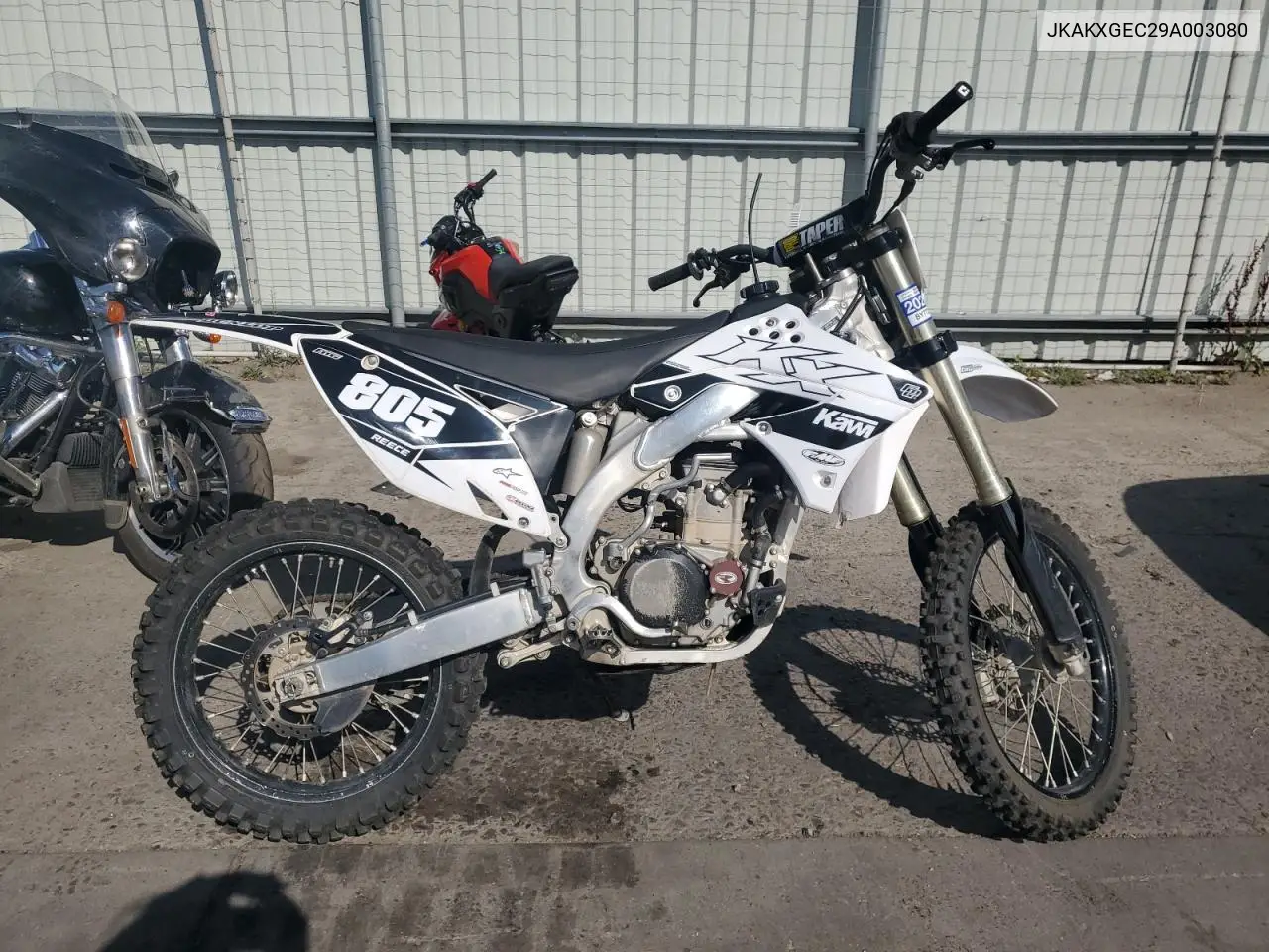 2009 Kawasaki Kx450 E VIN: JKAKXGEC29A003080 Lot: 65968055