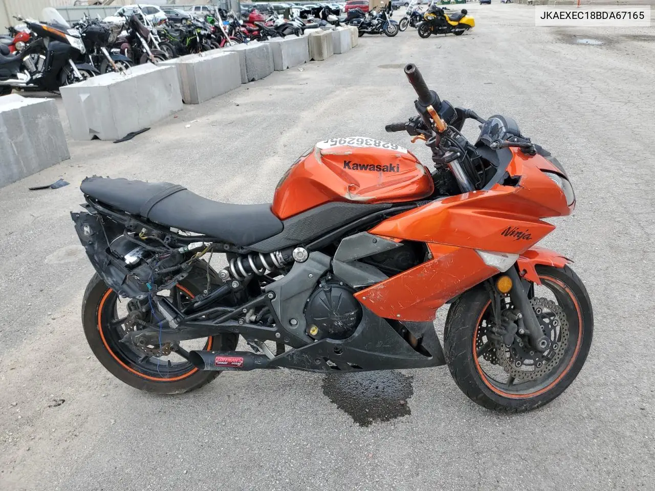 2011 Kawasaki Ex650 C VIN: JKAEXEC18BDA67165 Lot: 62836295