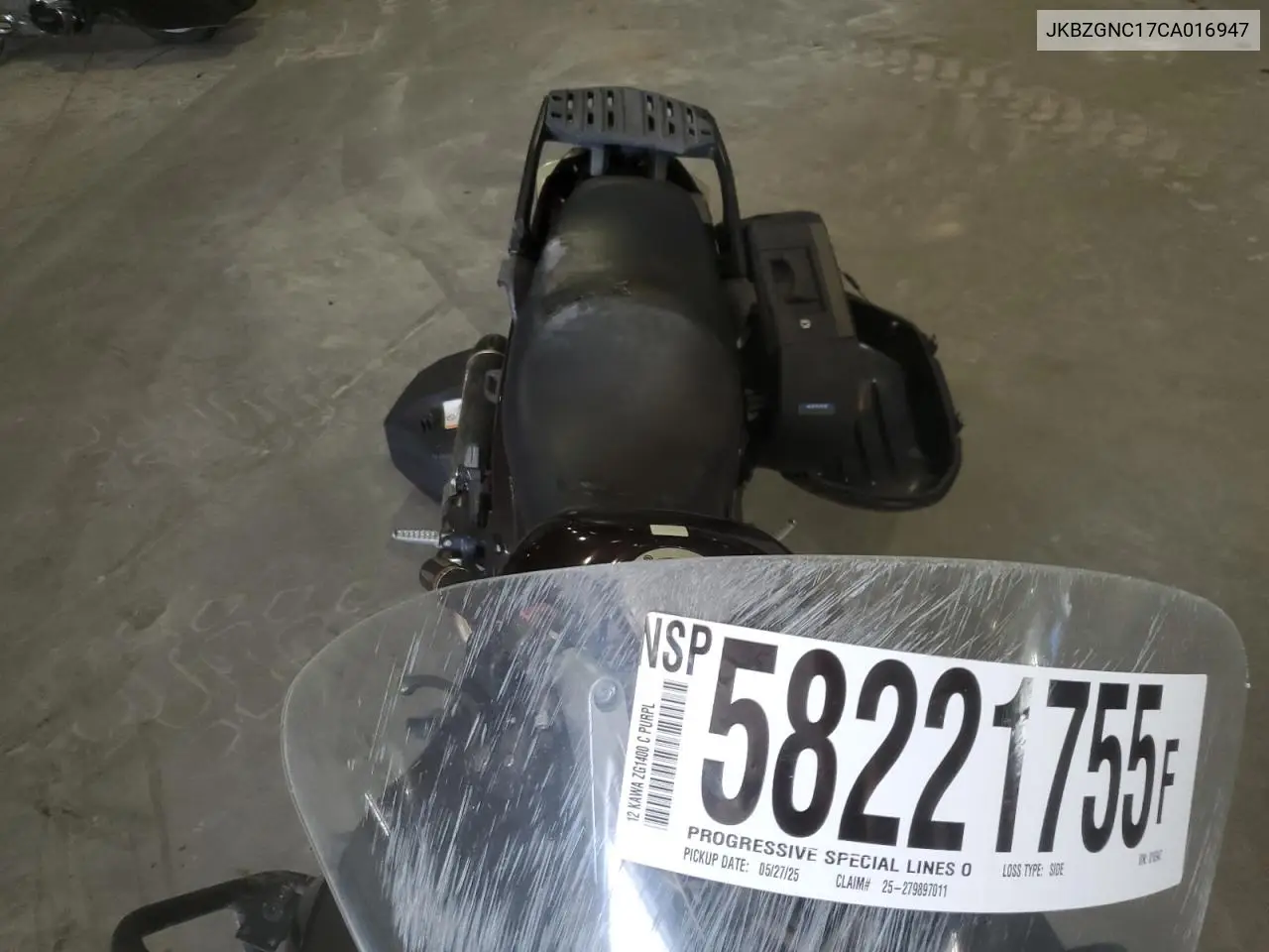 2012 Kawasaki Zg1400 C VIN: JKBZGNC17CA016947 Lot: 58221755