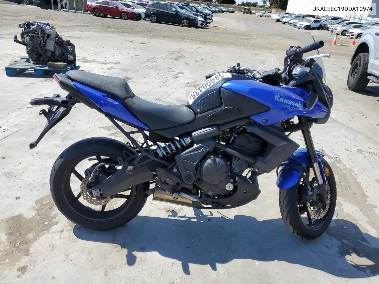 2013 Kawasaki Le650 C VIN: JKALEEC19DDA10974 Lot: 58990435