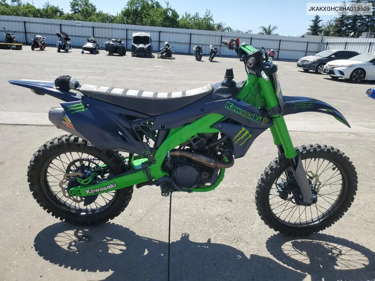 2017 Kawasaki Kx450 F VIN: JKAKXGHC8HA013509 Lot: 57623675
