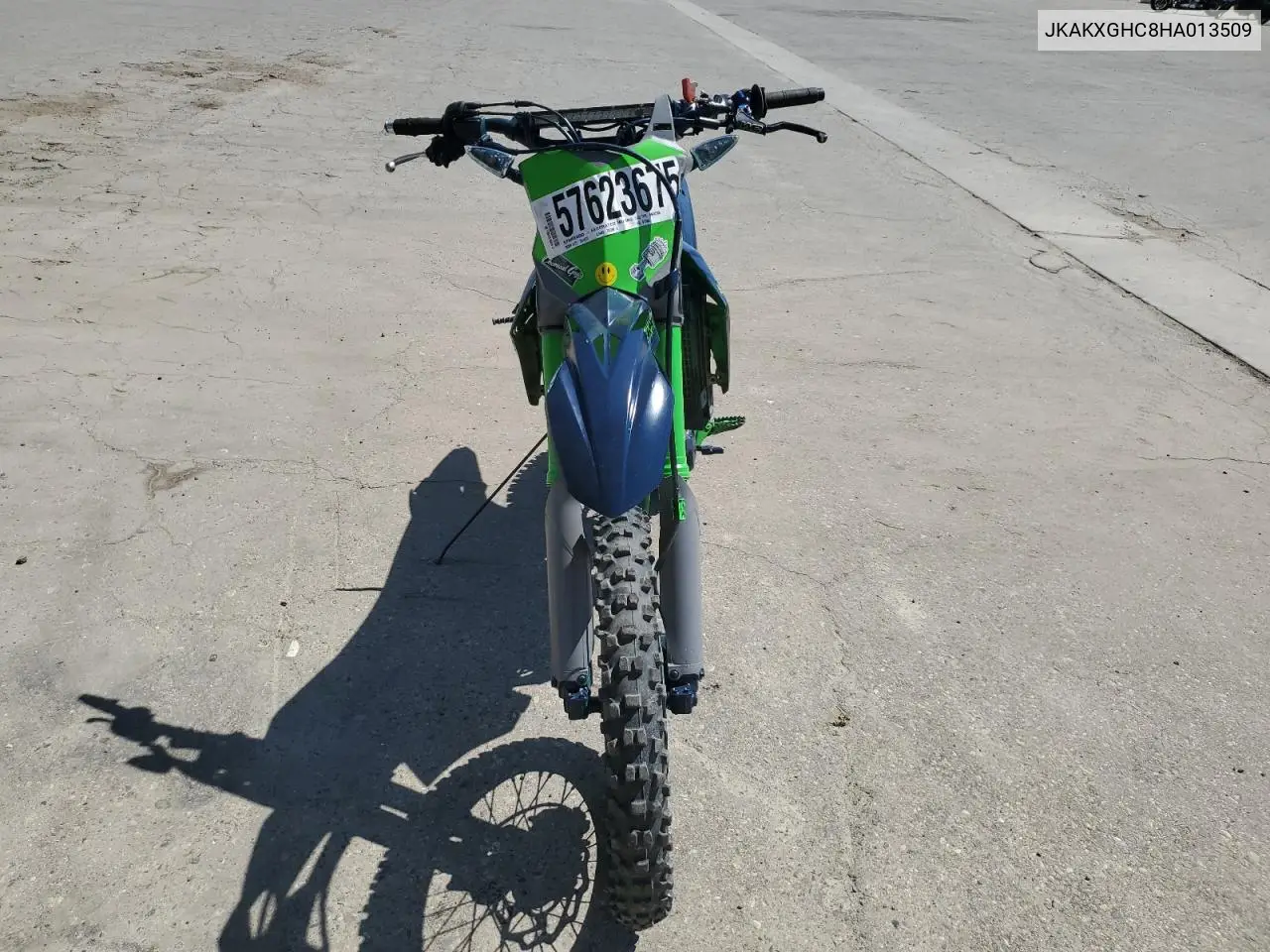 2017 Kawasaki Kx450 F VIN: JKAKXGHC8HA013509 Lot: 57623675