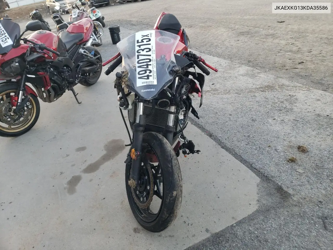 2019 Kawasaki Ex400 VIN: JKAEXKG13KDA35586 Lot: 49407315