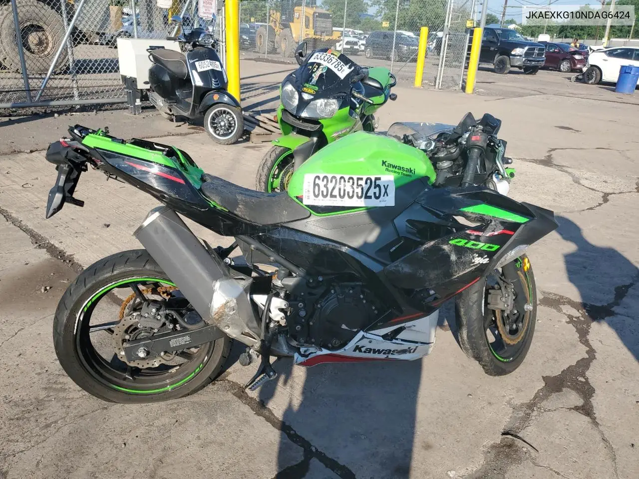 2022 Kawasaki Ex400 VIN: JKAEXKG10NDAG6424 Lot: 63203525