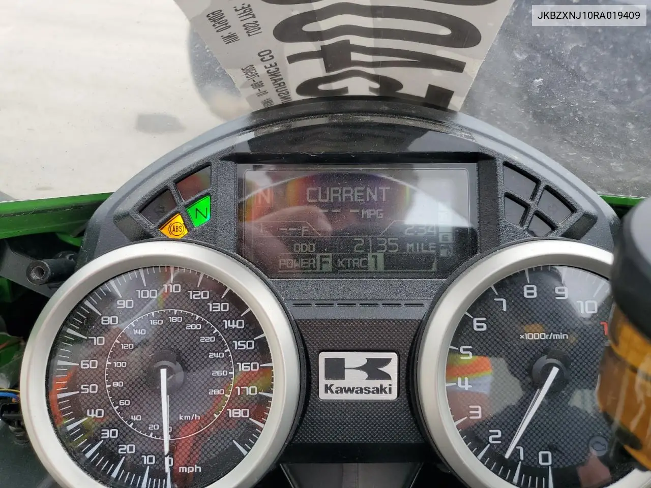 2024 Kawasaki Zx1400 J VIN: JKBZXNJ10RA019409 Lot: 54540815
