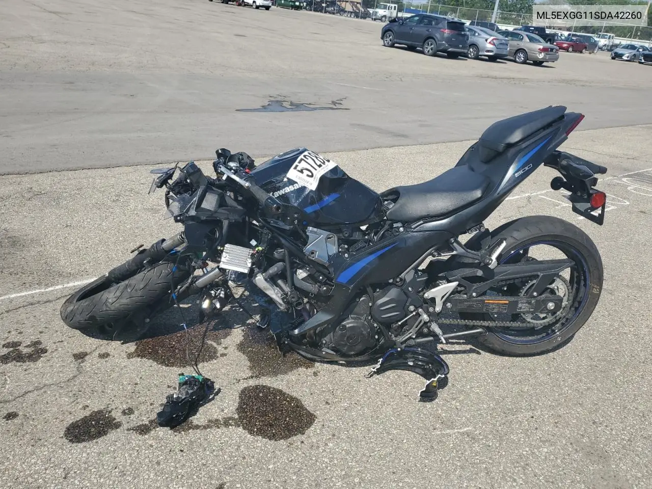 2025 Kawasaki Ex500 VIN: ML5EXGG11SDA42260 Lot: 57285585