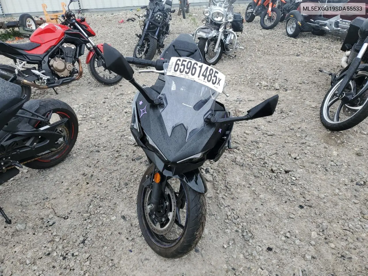 2025 Kawasaki Ex500 VIN: ML5EXGG19SDA55533 Lot: 65961485