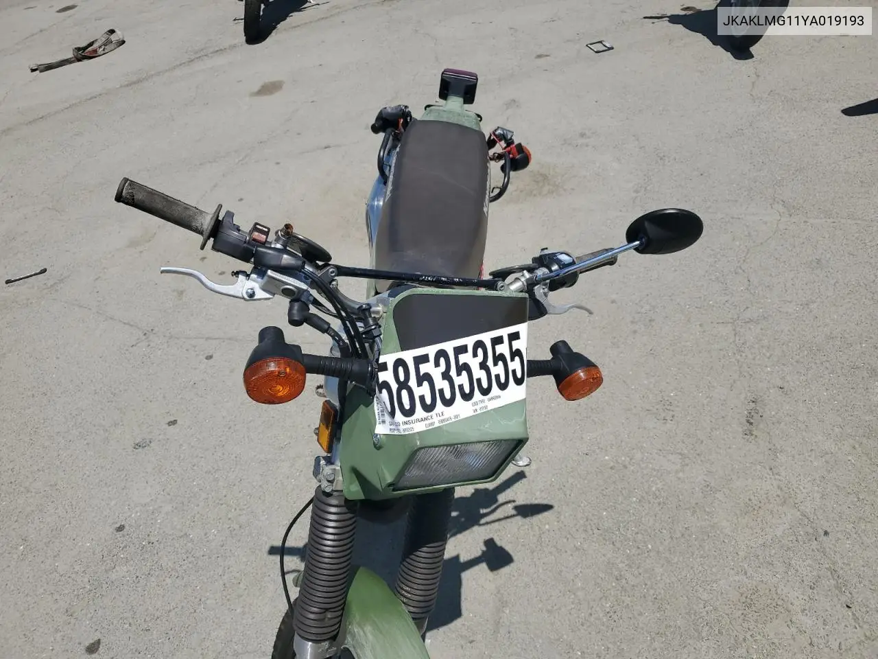 2000 Kawasaki Kl250 G VIN: JKAKLMG11YA019193 Lot: 58535355