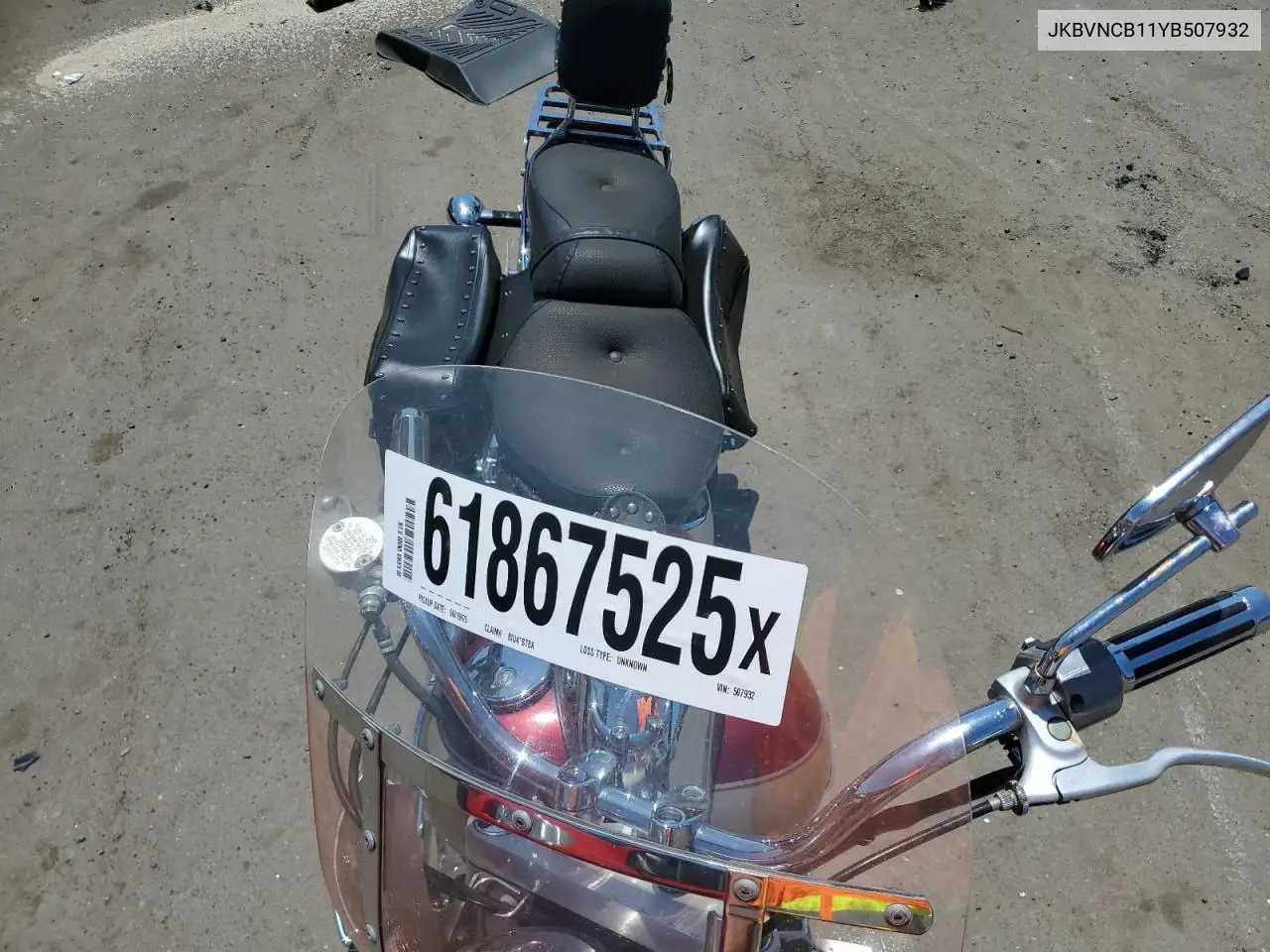 2000 Kawasaki Vn800 B VIN: JKBVNCB11YB507932 Lot: 61867525
