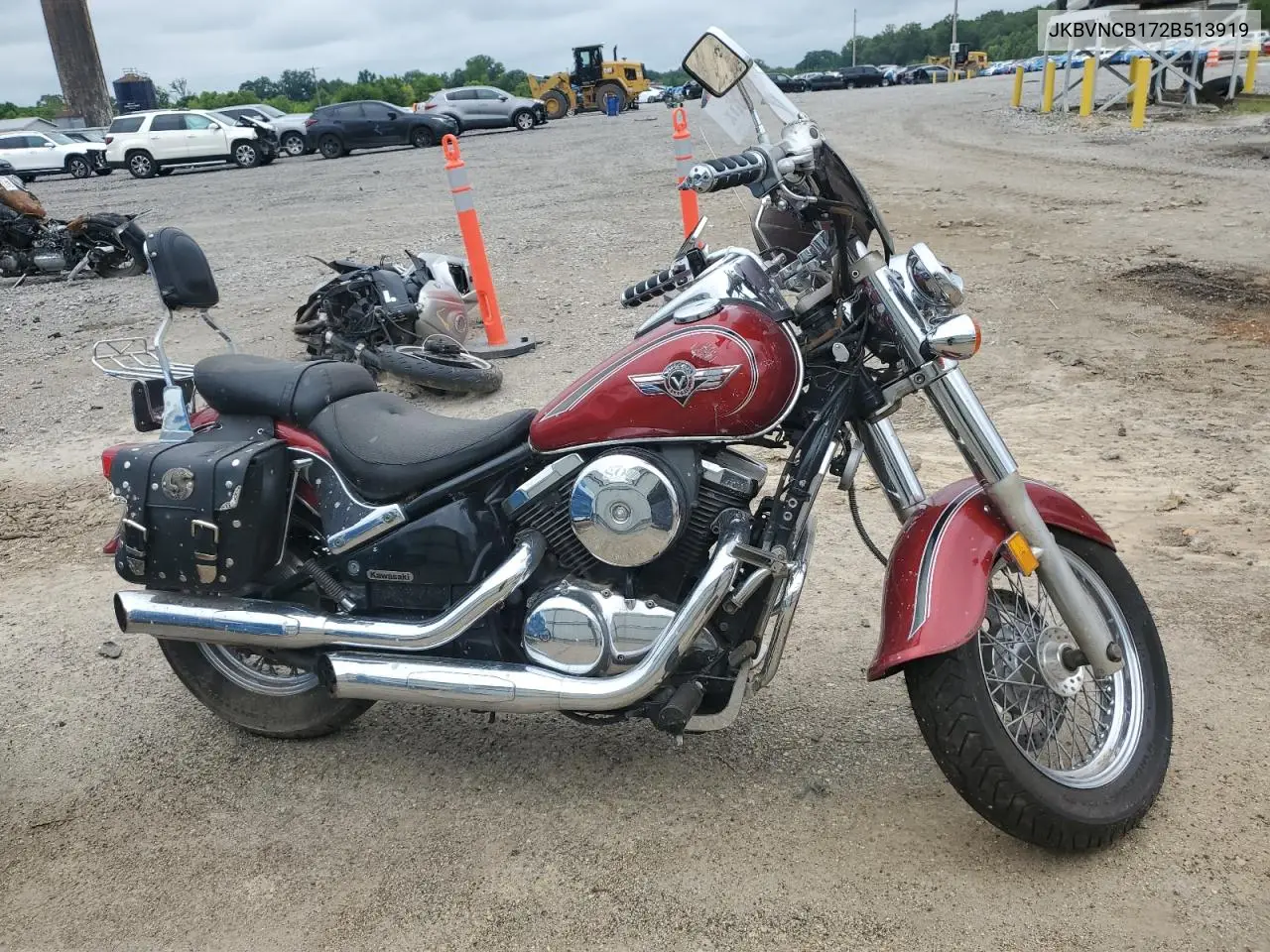 2002 Kawasaki Vn800 B VIN: JKBVNCB172B513919 Lot: 59008455