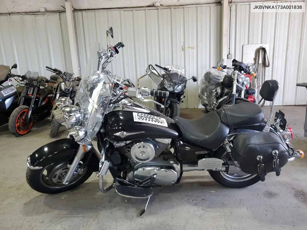 2003 Kawasaki Vn1600 A1 VIN: JKBVNKA173A001838 Lot: 56999565