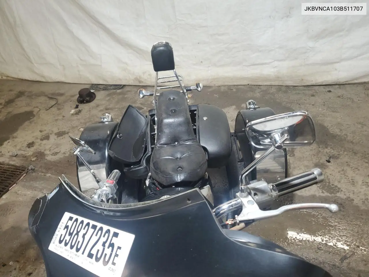 2003 Kawasaki Vn800 VIN: JKBVNCA103B511707 Lot: 59837235