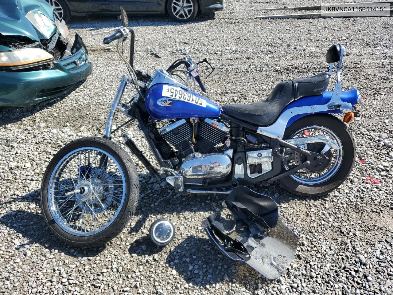 2005 Kawasaki Vn800 VIN: JKBVNCA115B514151 Lot: 50163645