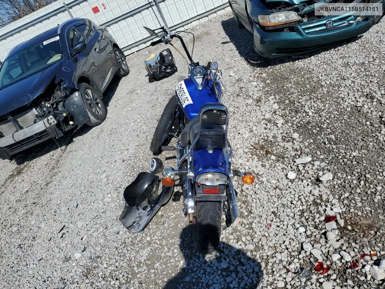 2005 Kawasaki Vn800 VIN: JKBVNCA115B514151 Lot: 50163645
