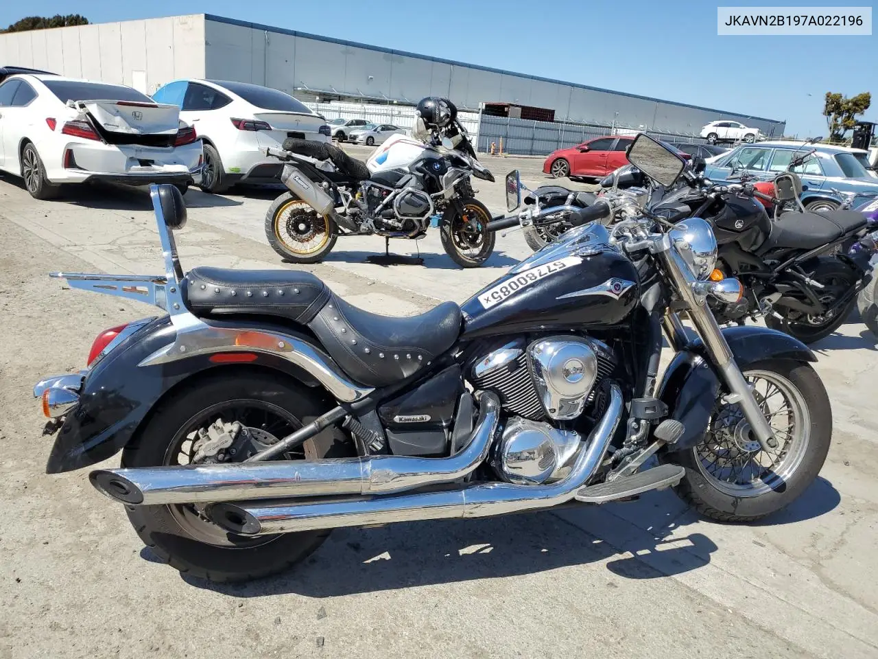 2007 Kawasaki Vn900 B VIN: JKAVN2B197A022196 Lot: 57780085