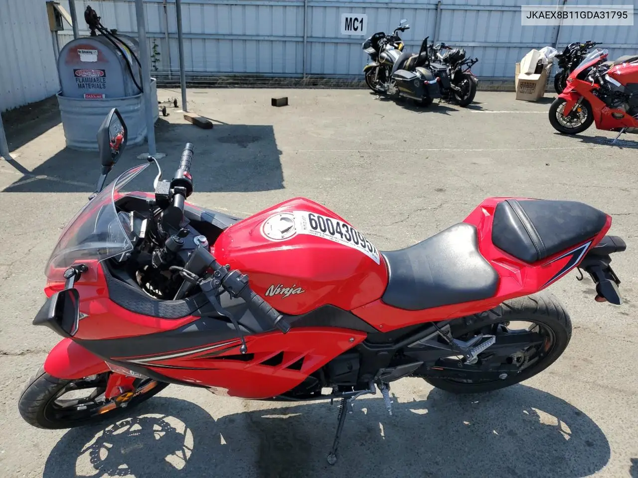 2016 Kawasaki Ex300 B VIN: JKAEX8B11GDA31795 Lot: 60043095