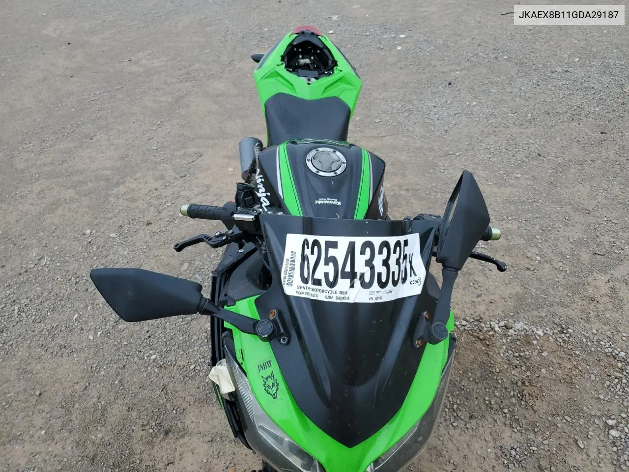 2016 Kawasaki Ex300 B VIN: JKAEX8B11GDA29187 Lot: 62543335