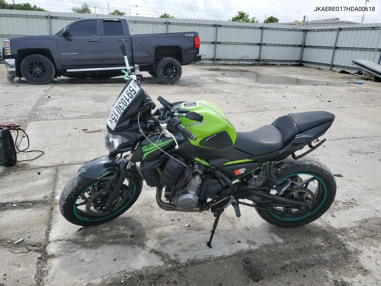 2017 Kawasaki Er650 G VIN: JKAEREG17HDA00618 Lot: 59103015