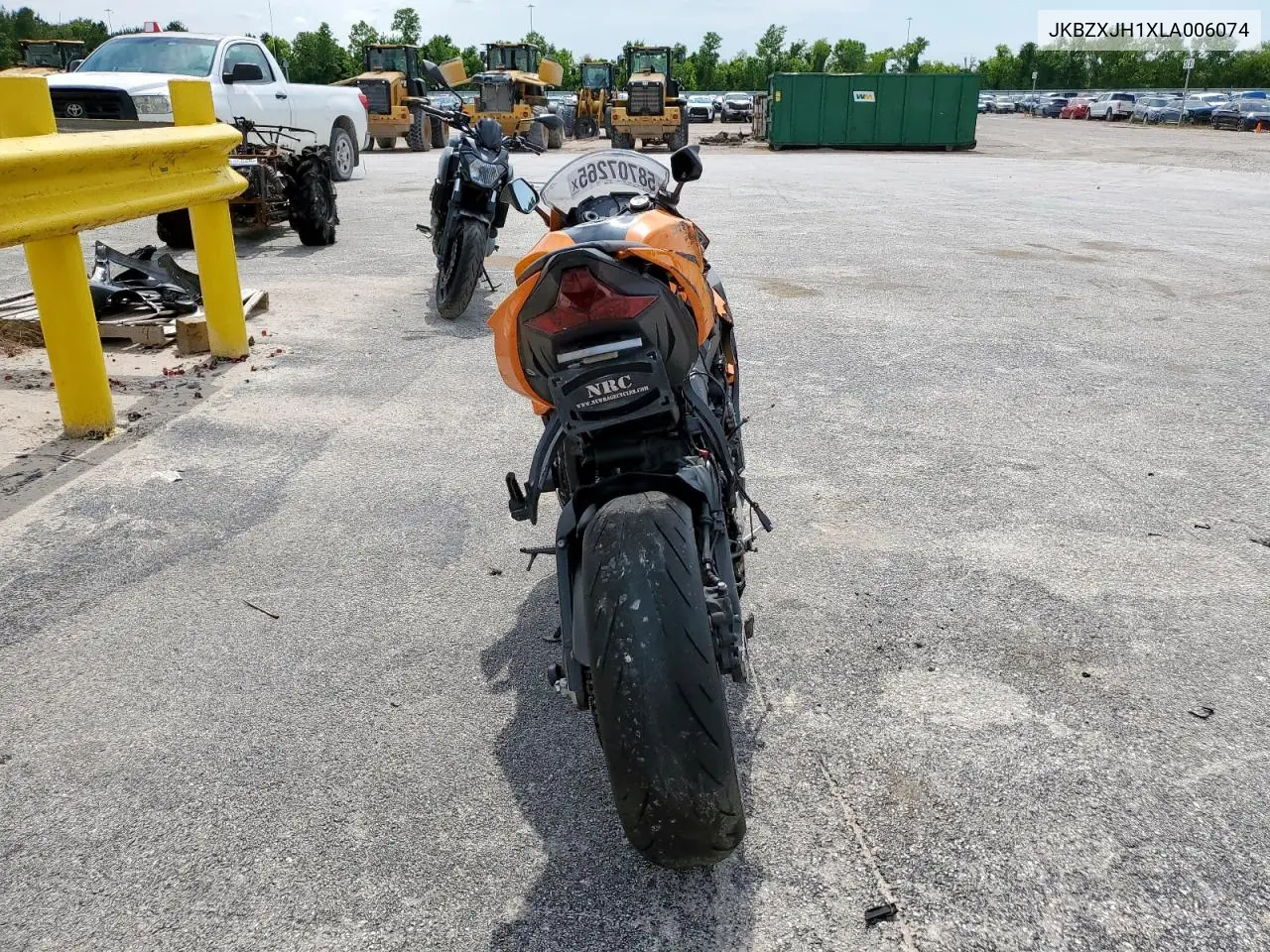 2020 Kawasaki Zx636 K VIN: JKBZXJH1XLA006074 Lot: 58707265