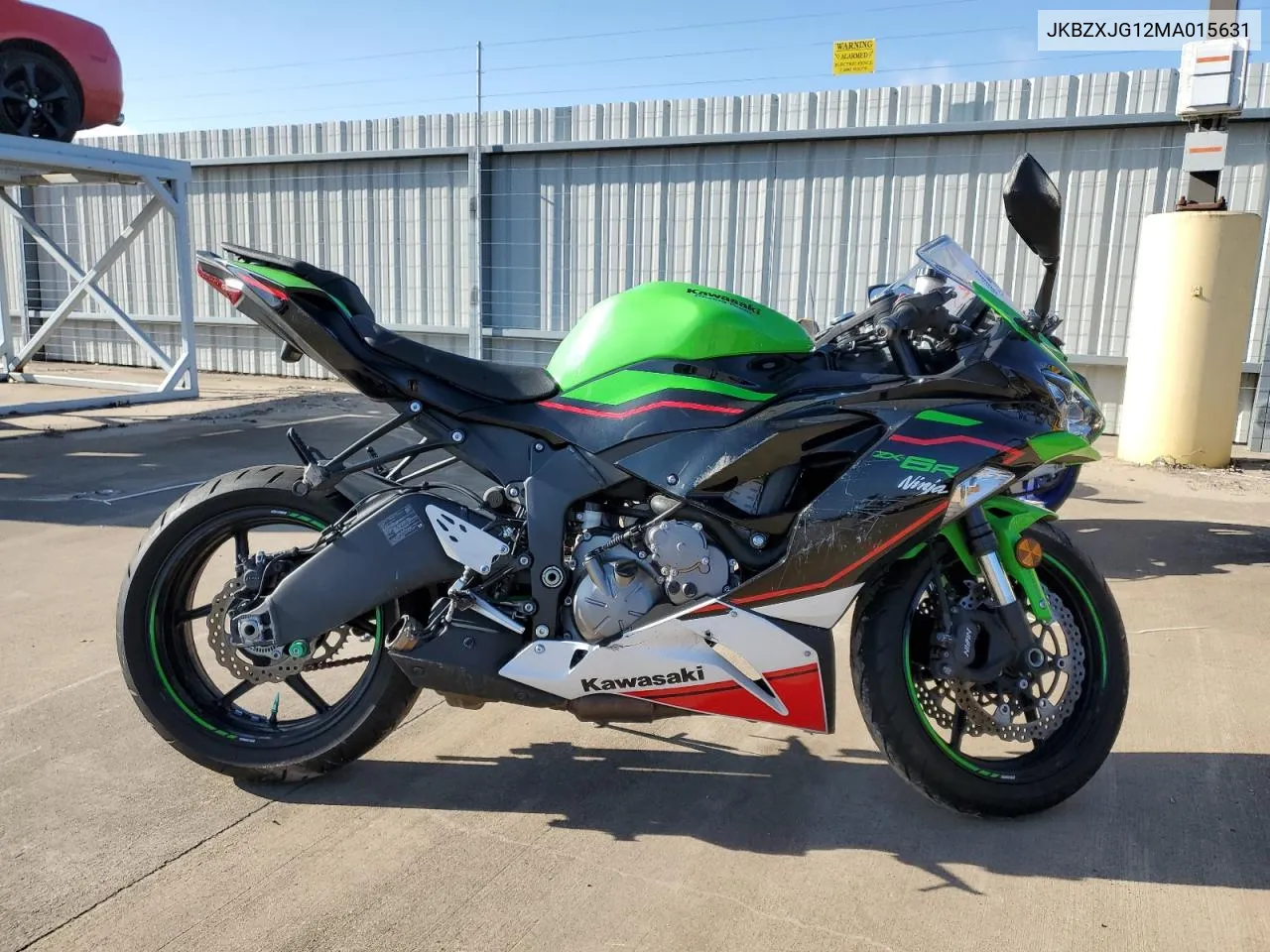 2021 Kawasaki Zx636 K VIN: JKBZXJG12MA015631 Lot: 42821415