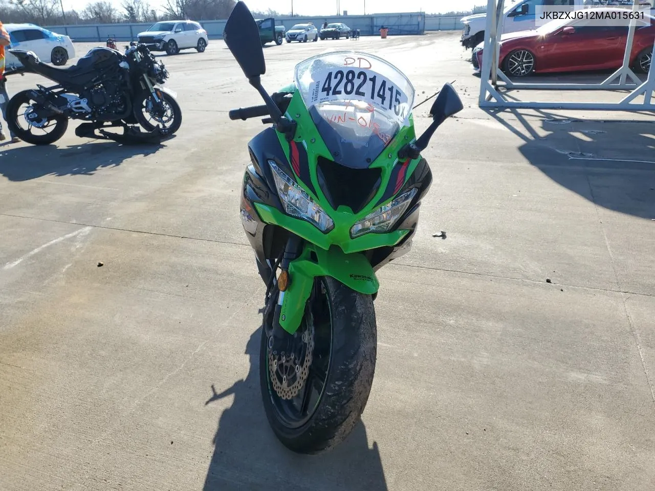 2021 Kawasaki Zx636 K VIN: JKBZXJG12MA015631 Lot: 42821415