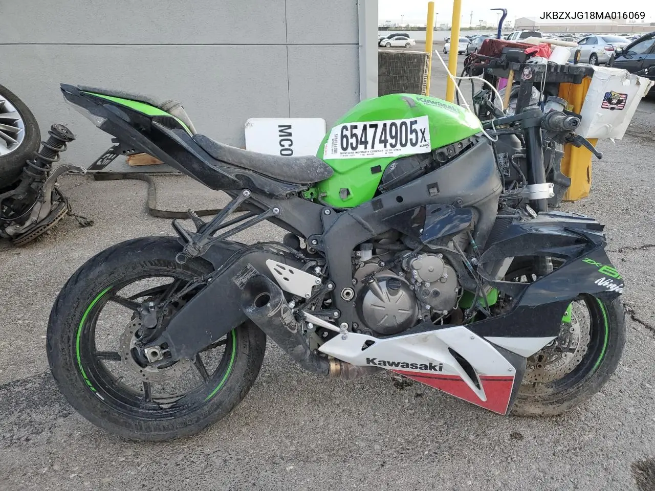 2021 Kawasaki Zx636 K VIN: JKBZXJG18MA016069 Lot: 65474905