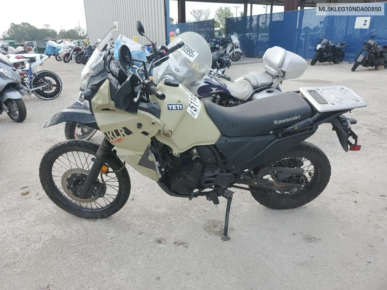 2022 Kawasaki Kl650 G VIN: ML5KLEG10NDA00850 Lot: 51145065