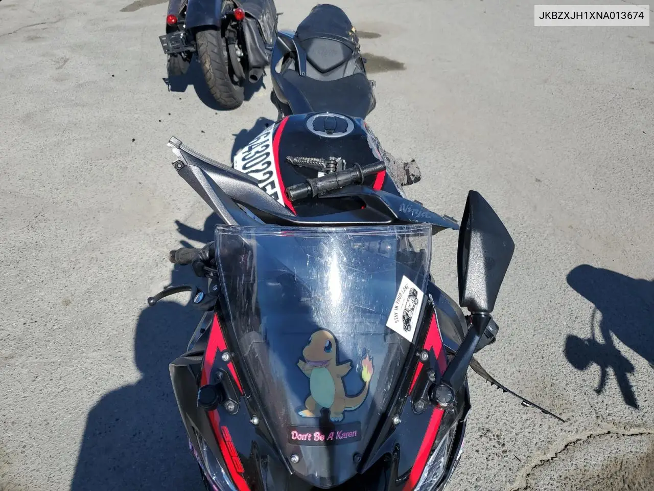2022 Kawasaki Zx636 K VIN: JKBZXJH1XNA013674 Lot: 64302255