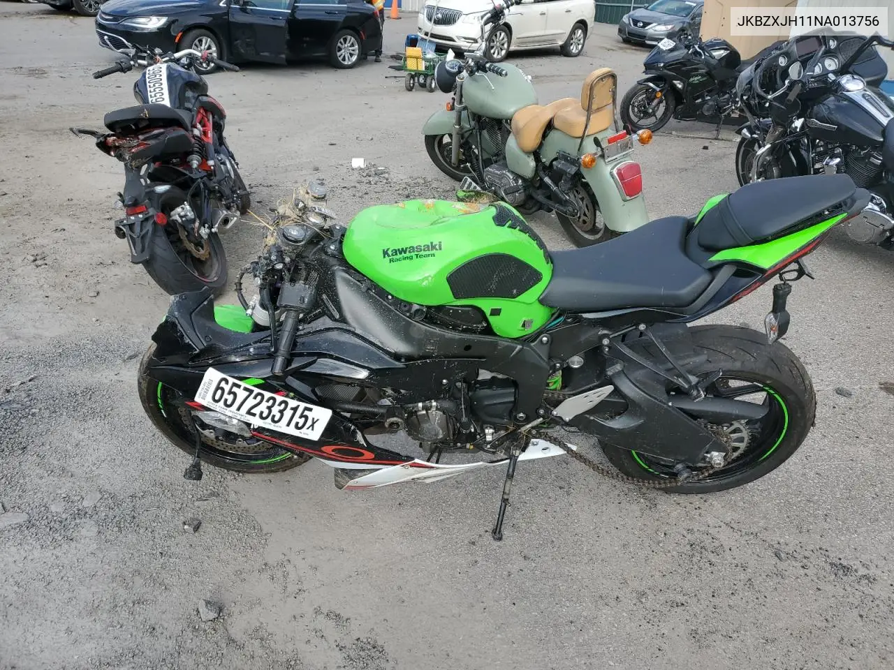 2022 Kawasaki Zx636 K VIN: JKBZXJH11NA013756 Lot: 65723315