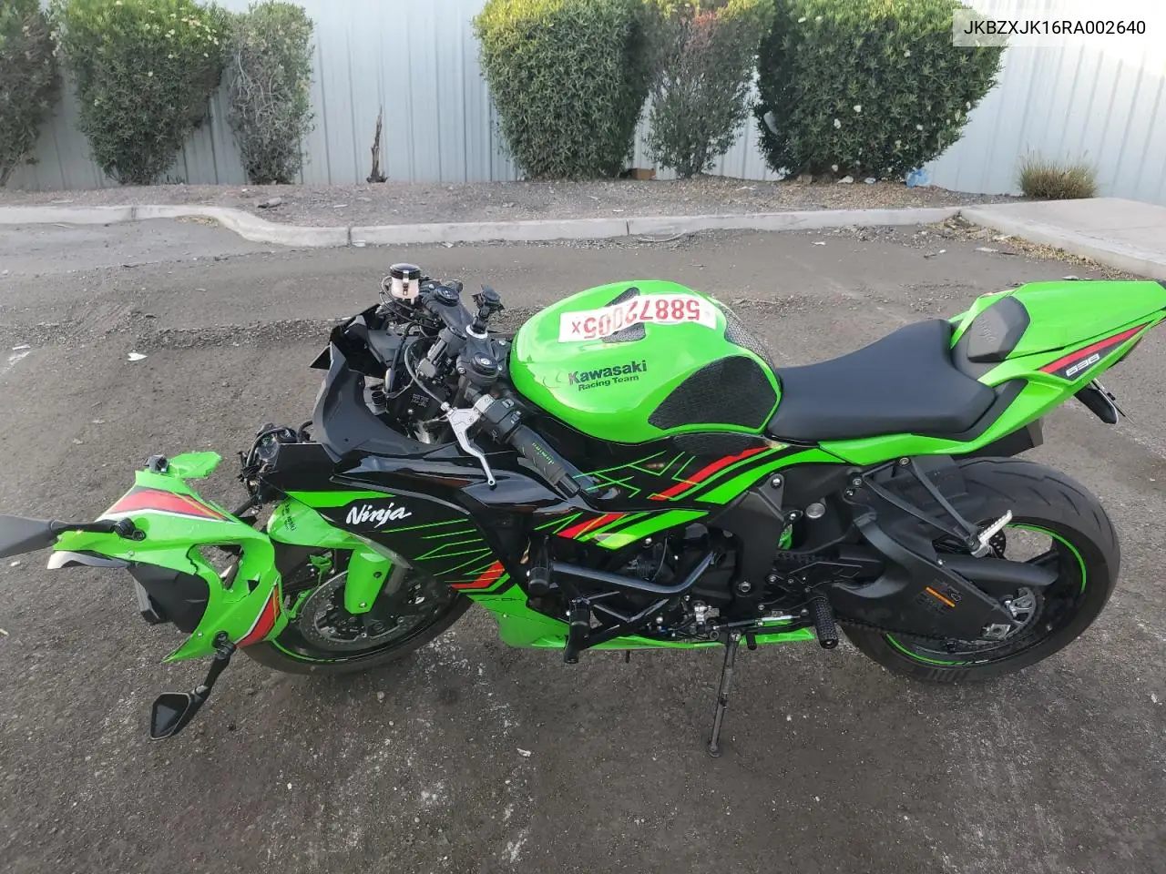 2024 Kawasaki Zx636 K VIN: JKBZXJK16RA002640 Lot: 58872005