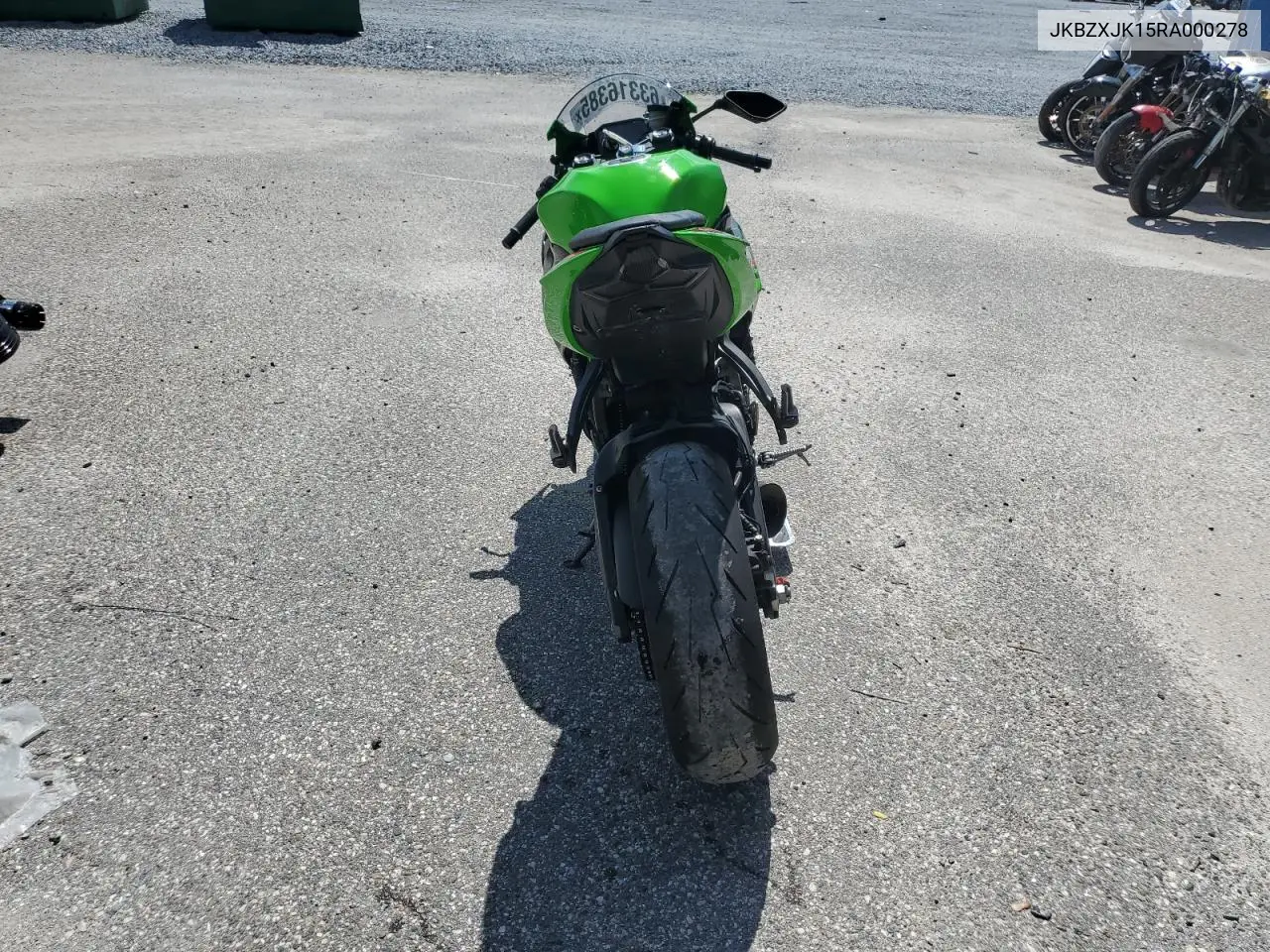 2024 Kawasaki Zx636 K VIN: JKBZXJK15RA000278 Lot: 63316385