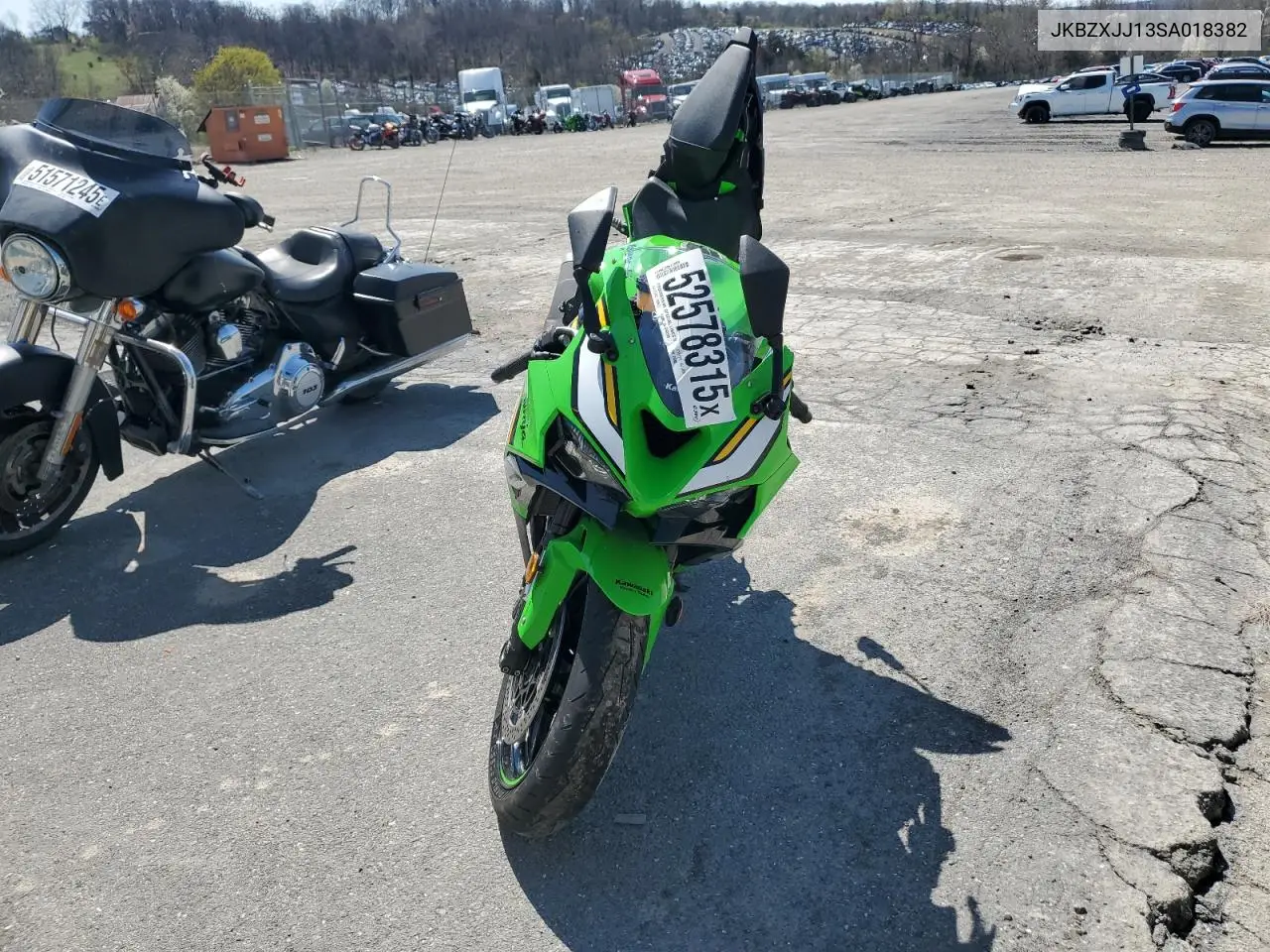 2025 Kawasaki Zx636 K VIN: JKBZXJJ13SA018382 Lot: 52578315