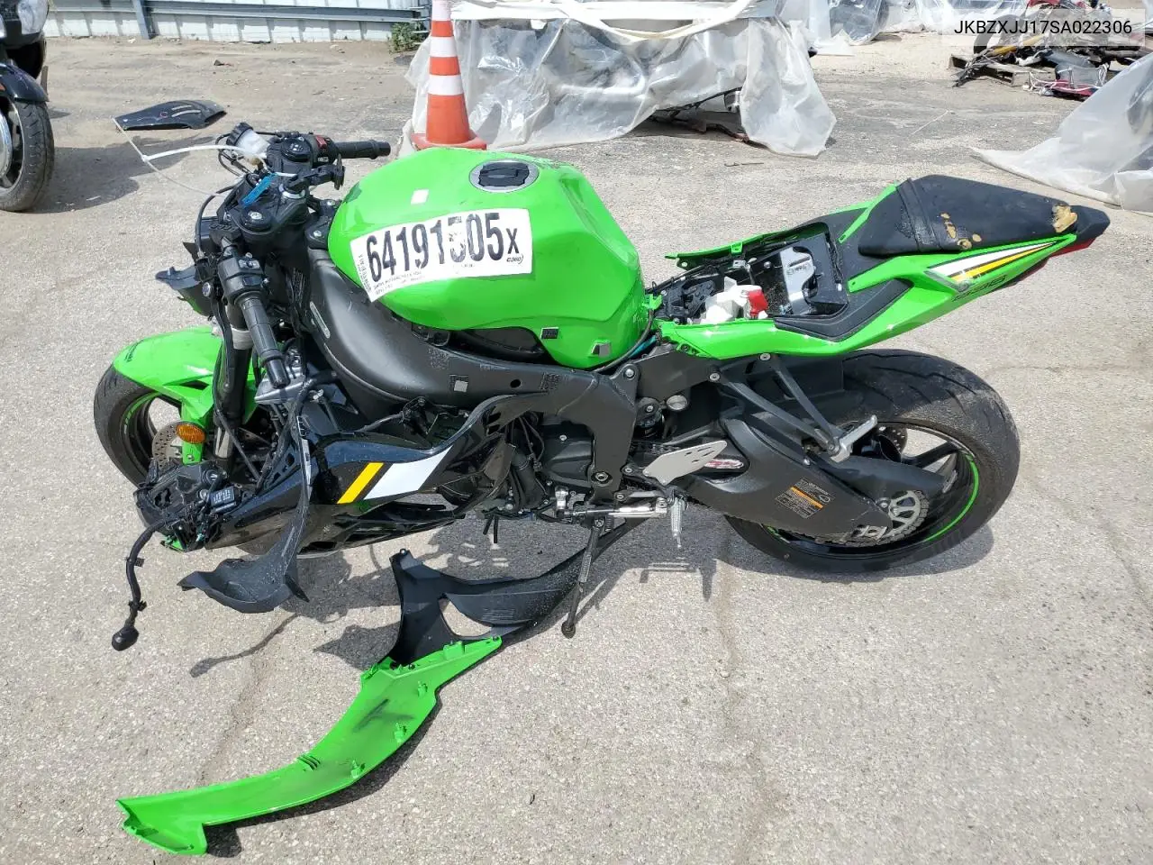 2025 Kawasaki Zx636 K VIN: JKBZXJJ17SA022306 Lot: 64191505