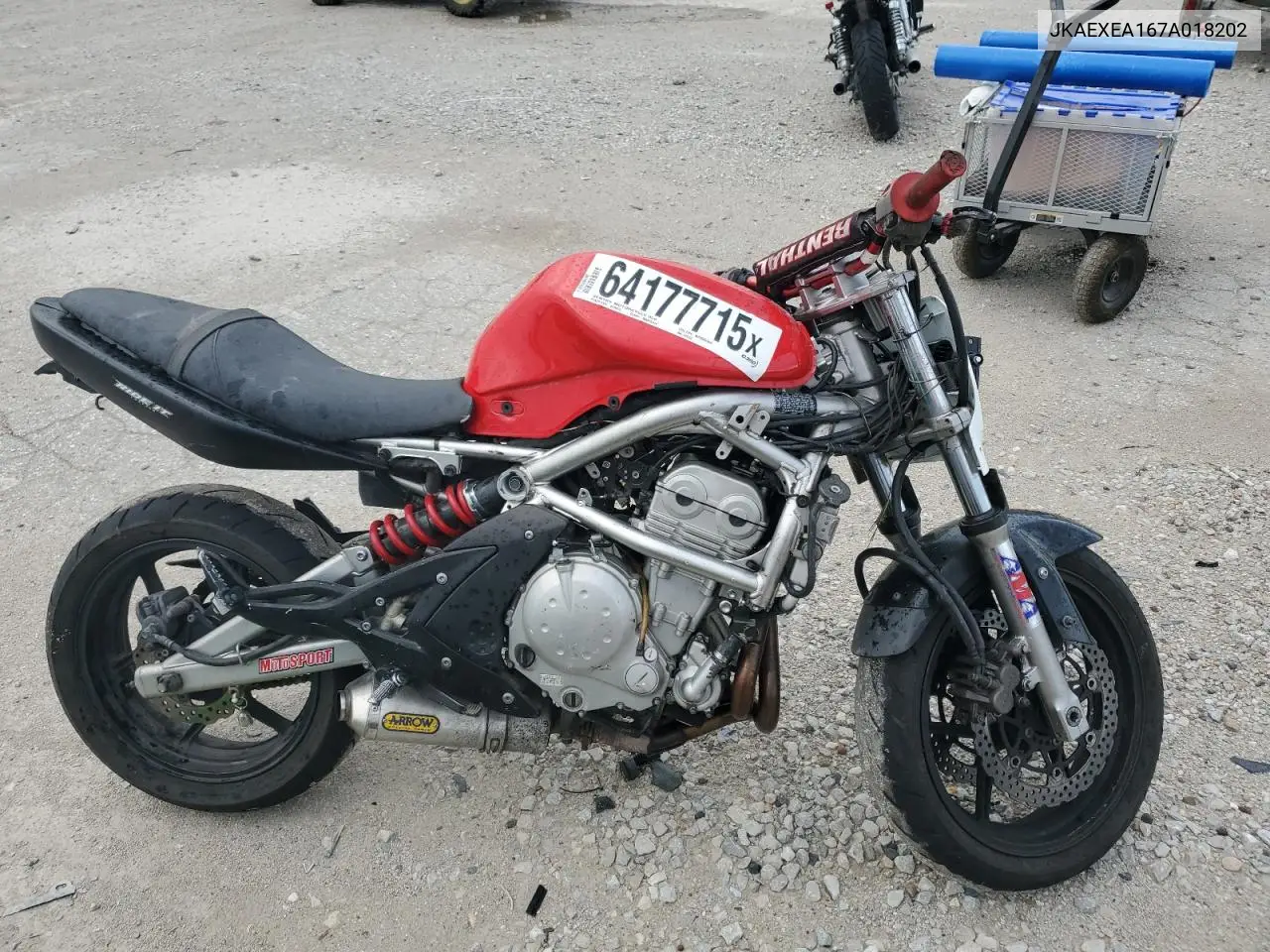 2007 Kawasaki Ex650 A VIN: JKAEXEA167A018202 Lot: 64177715