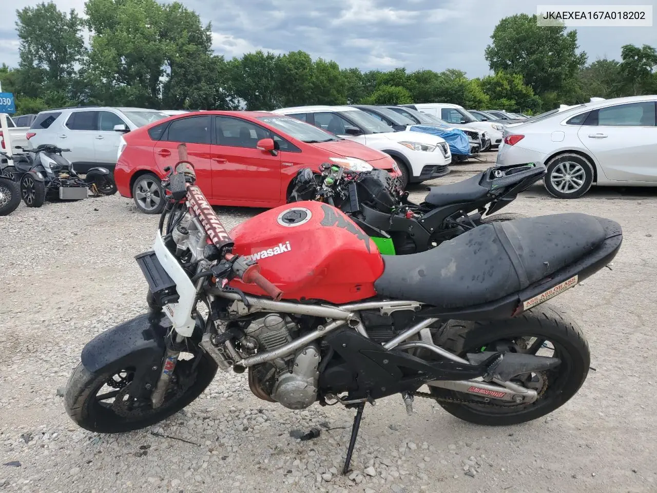2007 Kawasaki Ex650 A VIN: JKAEXEA167A018202 Lot: 64177715