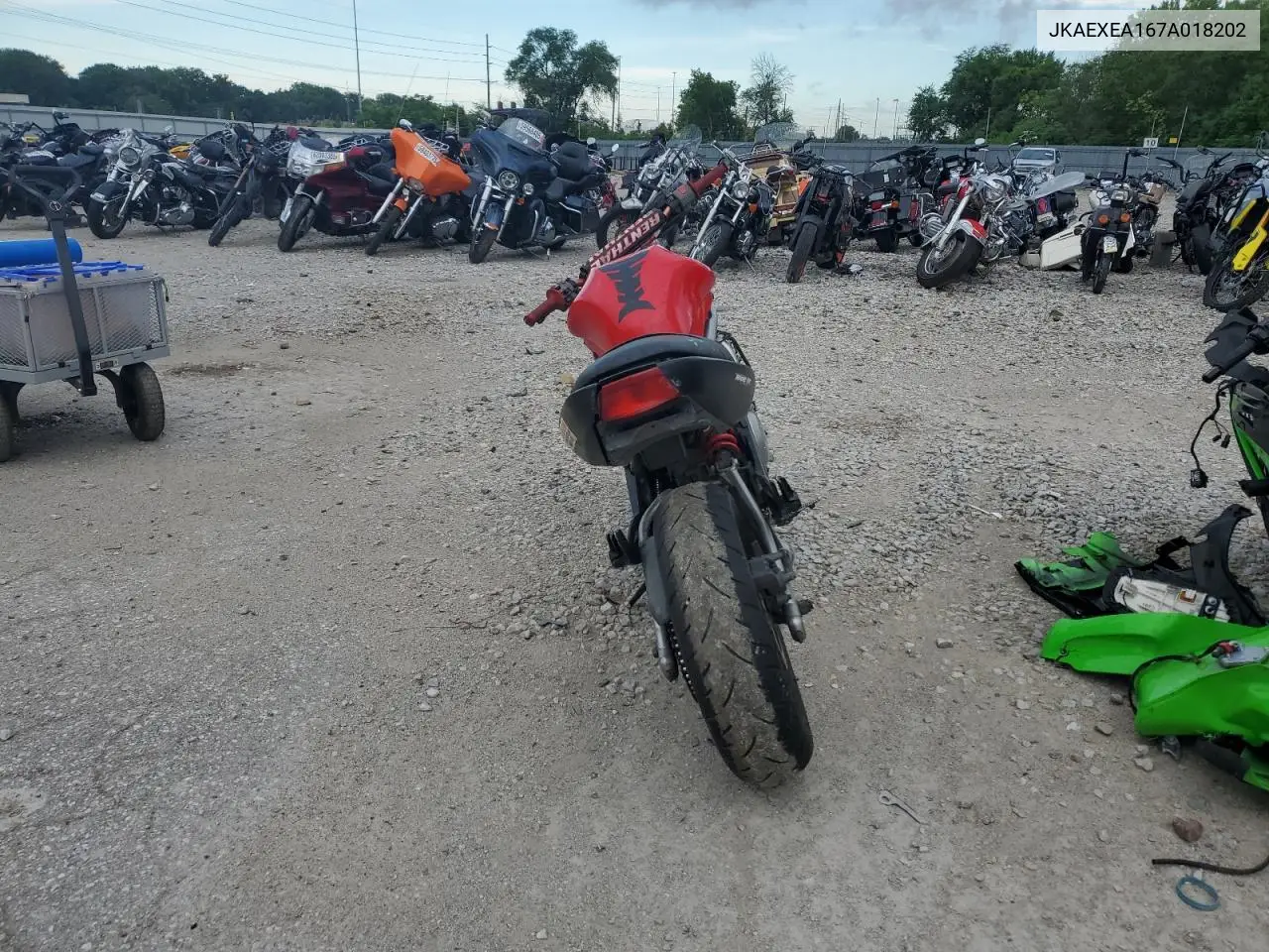 2007 Kawasaki Ex650 A VIN: JKAEXEA167A018202 Lot: 64177715