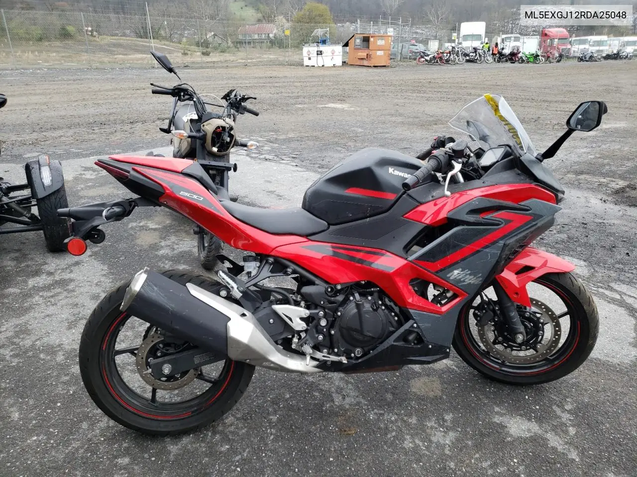 2024 Kawasaki Ex500 A VIN: ML5EXGJ12RDA25048 Lot: 52901695