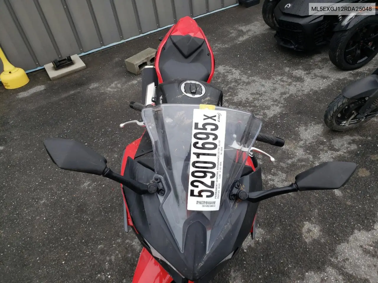 2024 Kawasaki Ex500 A VIN: ML5EXGJ12RDA25048 Lot: 52901695