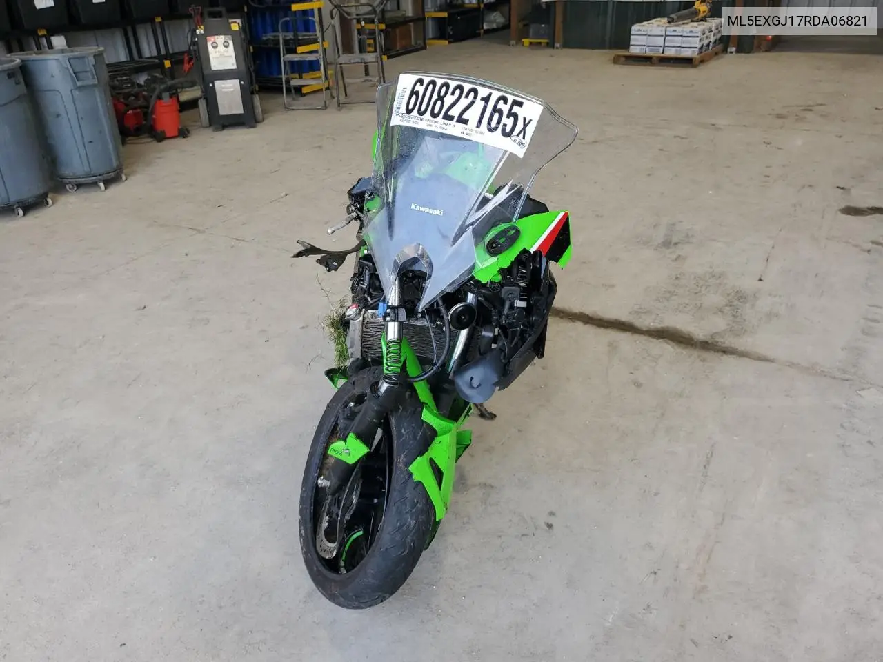 2024 Kawasaki Ex500 A VIN: ML5EXGJ17RDA06821 Lot: 60822165