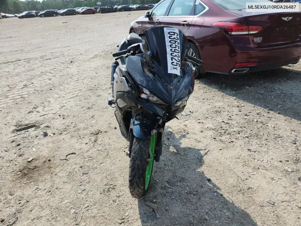 2024 Kawasaki Ex500 A VIN: ML5EXGJ10RDA26487 Lot: 63659325