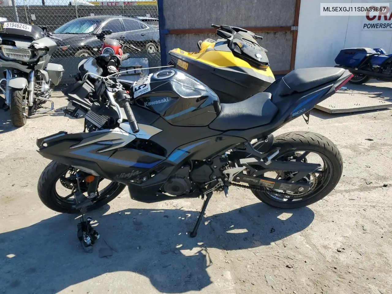 2025 Kawasaki Ex500 A VIN: ML5EXGJ11SDA39867 Lot: 54090465