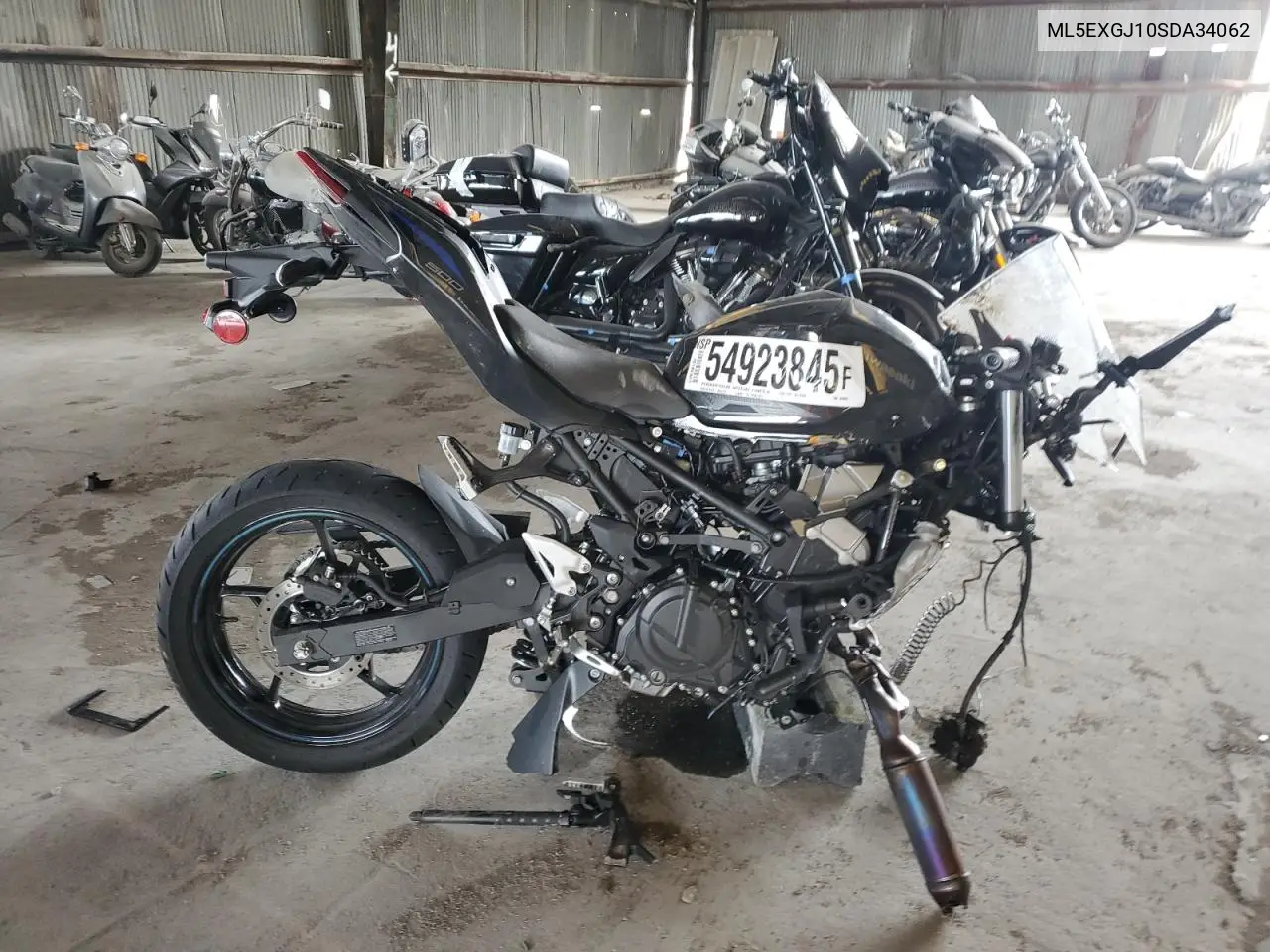 2025 Kawasaki Ex500 A VIN: ML5EXGJ10SDA34062 Lot: 54923845