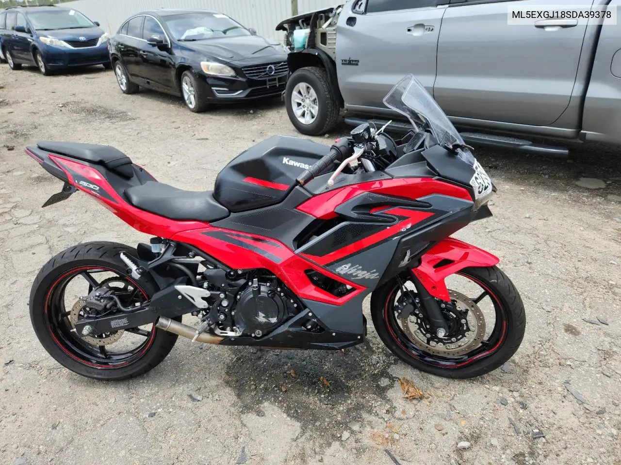 2025 Kawasaki Ex500 A VIN: ML5EXGJ18SDA39378 Lot: 62951705